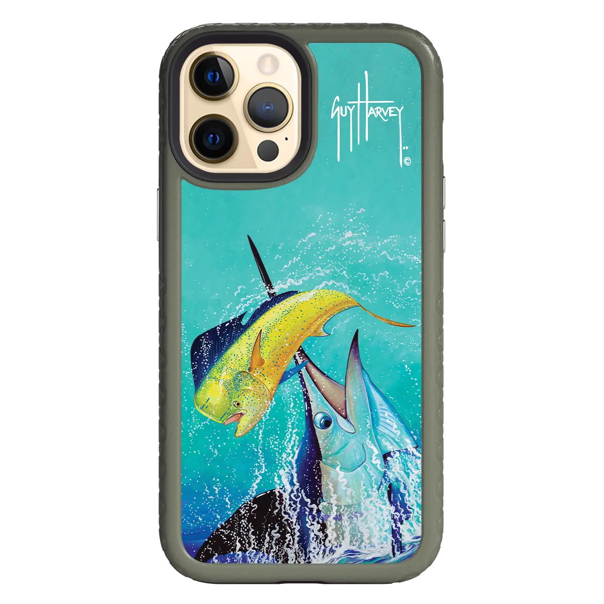 Guy Harvey Fortitude Series for Apple iPhone 12 Pro Max - El Dorado II - Custom Case - OliveDrabGreen - cellhelmet