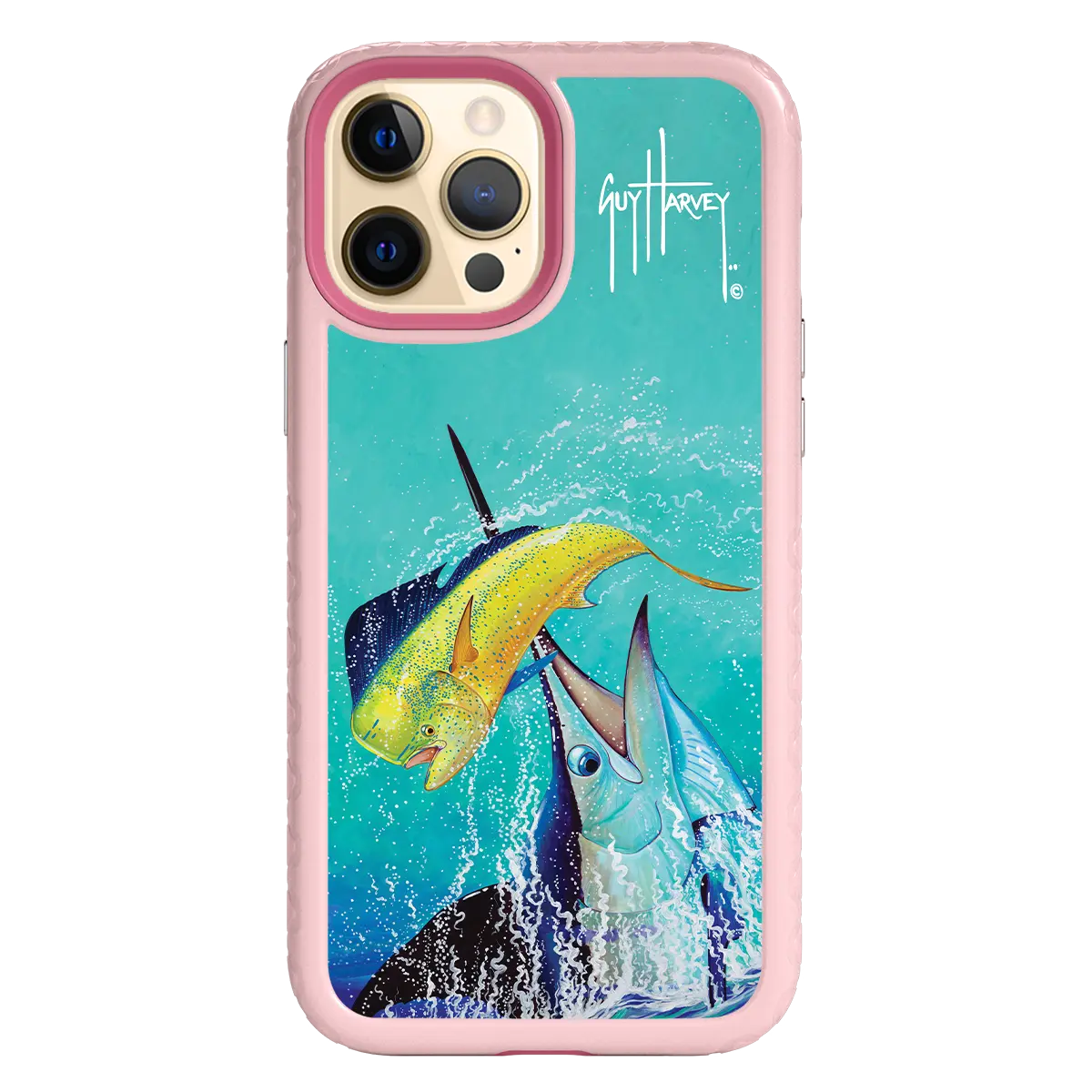 Guy Harvey Fortitude Series for Apple iPhone 12 Pro Max - El Dorado II - Custom Case - PinkMagnolia - cellhelmet