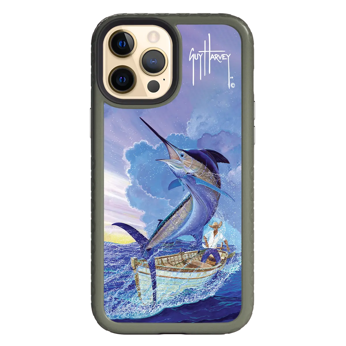 Guy Harvey Fortitude Series for Apple iPhone 12 Pro Max - El Viejo - Custom Case - OliveDrabGreen - cellhelmet