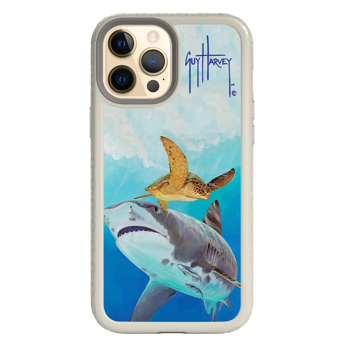 Guy Harvey Fortitude Series for Apple iPhone 12 Pro Max - Eye of the Tiger - Custom Case - Gray - cellhelmet