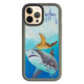 Guy Harvey Fortitude Series for Apple iPhone 12 Pro Max - Eye of the Tiger - Custom Case - OliveDrabGreen - cellhelmet