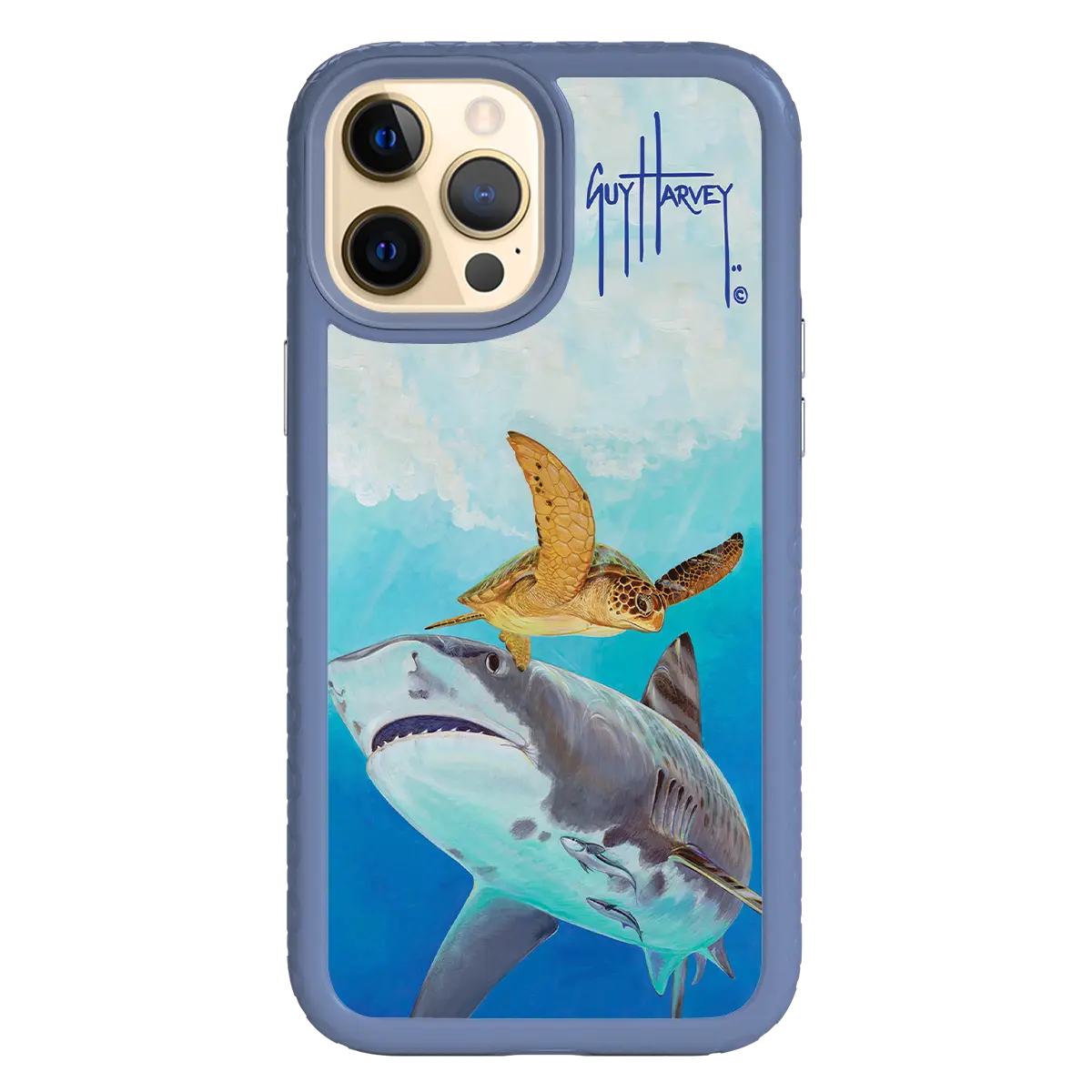 Guy Harvey Fortitude Series for Apple iPhone 12 Pro Max - Eye of the Tiger - Custom Case - SlateBlue - cellhelmet
