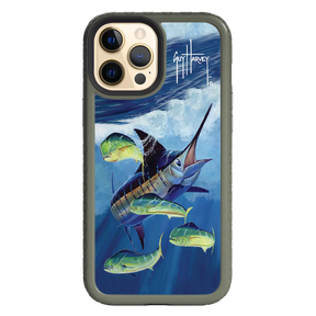 Guy Harvey Fortitude Series for Apple iPhone 12 Pro Max - Four Play - Custom Case - OliveDrabGreen - cellhelmet