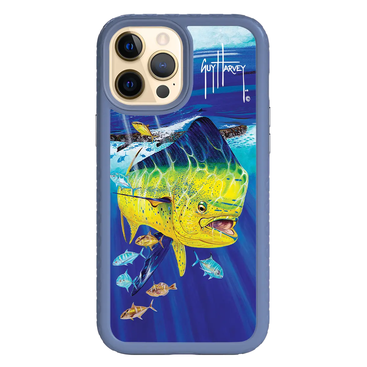 Guy Harvey Fortitude Series for Apple iPhone 12 Pro Max - Golden Prize - Custom Case - SlateBlue - cellhelmet