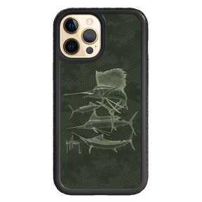 Guy Harvey Fortitude Series for Apple iPhone 12 Pro Max - Green Camo - Custom Case - OnyxBlack - cellhelmet
