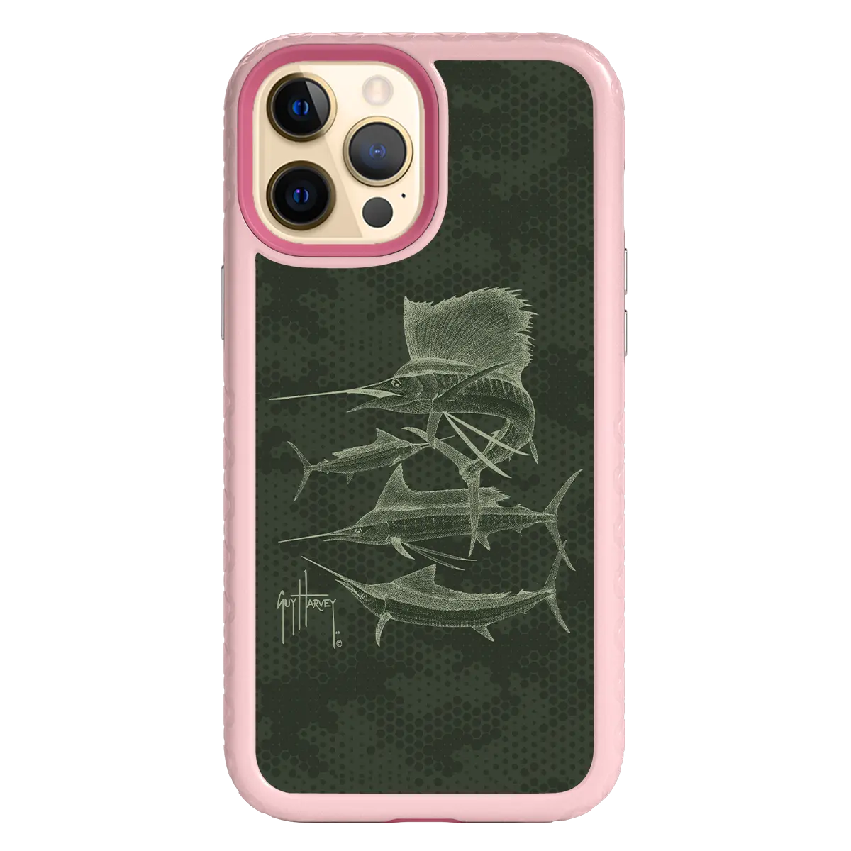 Guy Harvey Fortitude Series for Apple iPhone 12 Pro Max - Green Camo - Custom Case - PinkMagnolia - cellhelmet