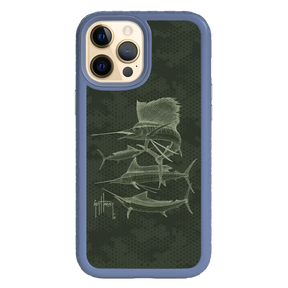 Guy Harvey Fortitude Series for Apple iPhone 12 Pro Max - Green Camo - Custom Case - SlateBlue - cellhelmet