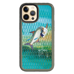 Guy Harvey Fortitude Series for Apple iPhone 12 Pro Max - Tarpon Skin - Custom Case - OliveDrabGreen - cellhelmet