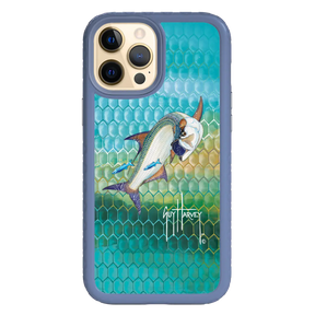 Guy Harvey Fortitude Series for Apple iPhone 12 Pro Max - Tarpon Skin - Custom Case - SlateBlue - cellhelmet