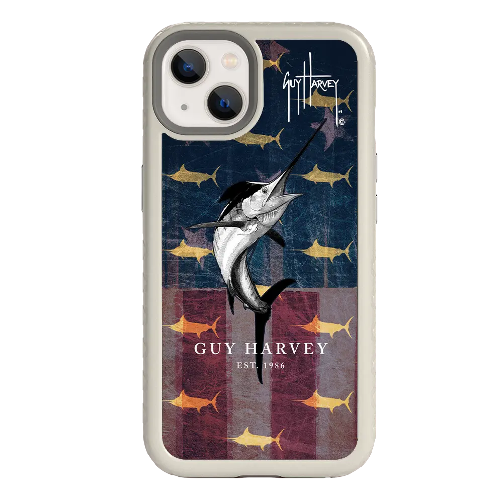 Guy Harvey Fortitude Series for Apple iPhone 13 - American Marlin - Custom Case - Gray - cellhelmet