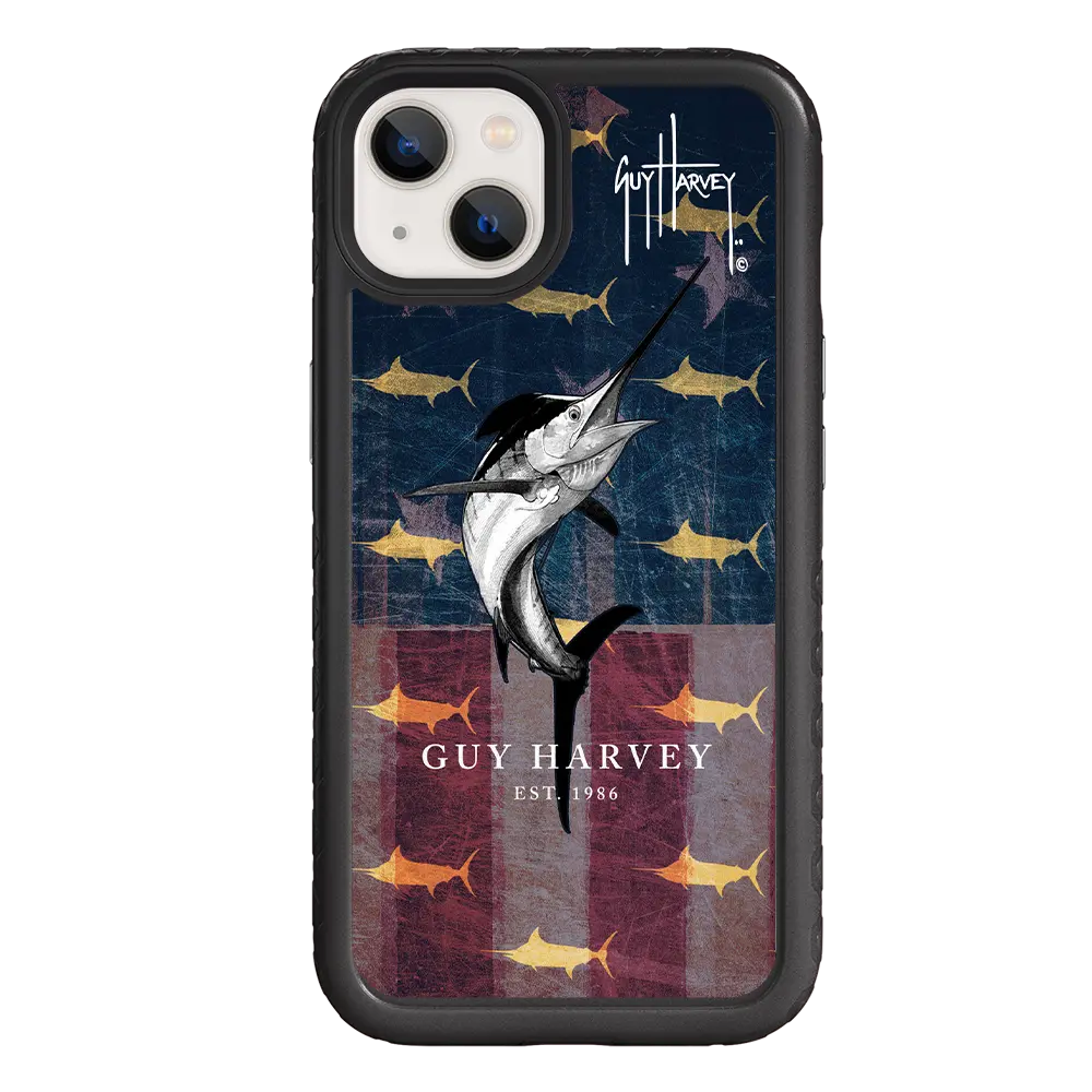 Guy Harvey Fortitude Series for Apple iPhone 13 - American Marlin - Custom Case - OnyxBlack - cellhelmet