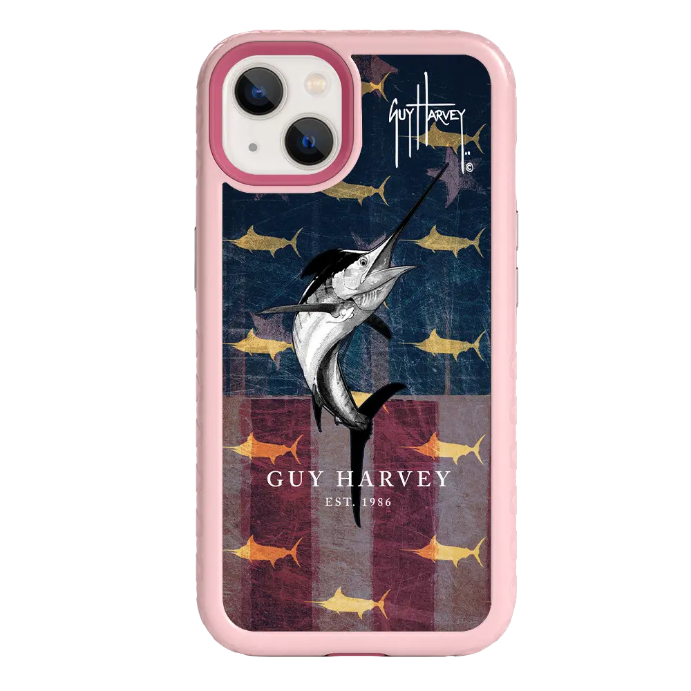 Guy Harvey Fortitude Series for Apple iPhone 13 - American Marlin - Custom Case - PinkMagnolia - cellhelmet