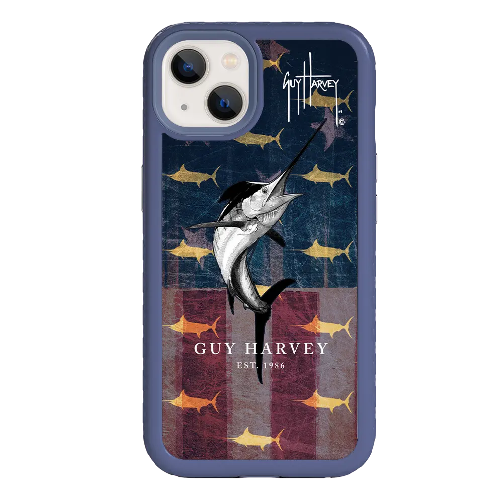 Guy Harvey Fortitude Series for Apple iPhone 13 - American Marlin - Custom Case - SlateBlue - cellhelmet