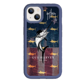 Guy Harvey Fortitude Series for Apple iPhone 13 - American Marlin - Custom Case - SlateBlue - cellhelmet