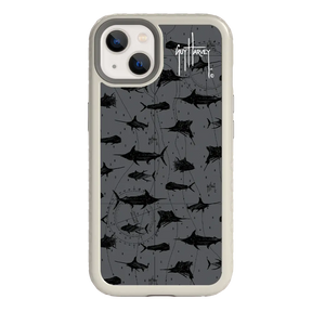 Guy Harvey Fortitude Series for Apple iPhone 13 - Black Scribbler - Custom Case - Gray - cellhelmet