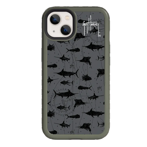 Guy Harvey Fortitude Series for Apple iPhone 13 - Black Scribbler - Custom Case - OliveDrabGreen - cellhelmet