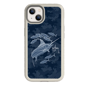 Guy Harvey Fortitude Series for Apple iPhone 13 - Blue Camo - Custom Case - Gray - cellhelmet