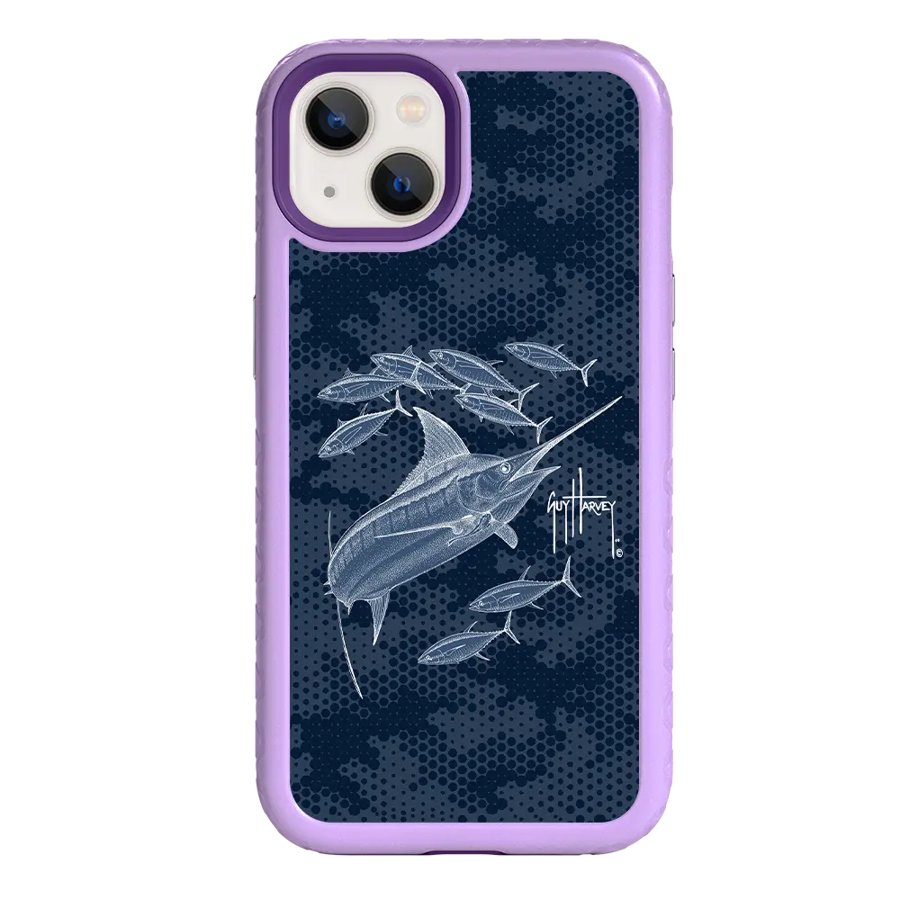 Guy Harvey Fortitude Series for Apple iPhone 13 - Blue Camo - Custom Case - LilacBlossom - cellhelmet