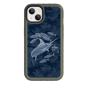 Guy Harvey Fortitude Series for Apple iPhone 13 - Blue Camo - Custom Case - OnyxBlack - cellhelmet