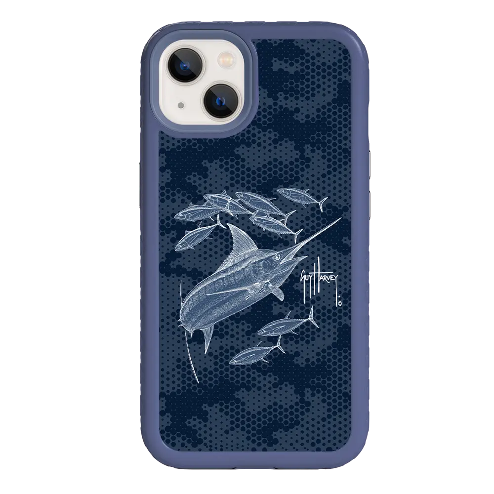 Guy Harvey Fortitude Series for Apple iPhone 13 - Blue Camo - Custom Case - SlateBlue - cellhelmet
