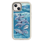 Guy Harvey Fortitude Series for Apple iPhone 13 - Bottlenose Dolphins - Custom Case - Gray - cellhelmet