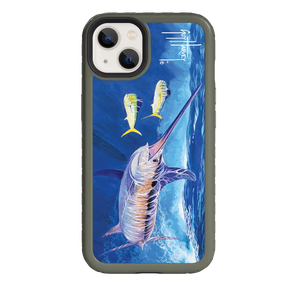 Guy Harvey Fortitude Series for Apple iPhone 13 - Bullseye Sword - Custom Case - OliveDrabGreen - cellhelmet