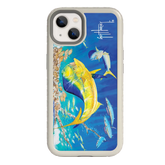 Guy Harvey Fortitude Series for Apple iPhone 13 - Dolphin Oasis - Custom Case - Gray - cellhelmet