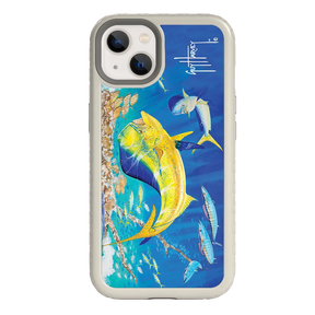 Guy Harvey Fortitude Series for Apple iPhone 13 - Dolphin Oasis - Custom Case - Gray - cellhelmet