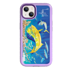 Guy Harvey Fortitude Series for Apple iPhone 13 - Dolphin Oasis - Custom Case - LilacBlossom - cellhelmet