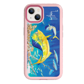 Guy Harvey Fortitude Series for Apple iPhone 13 - Dolphin Oasis - Custom Case - PinkMagnolia - cellhelmet