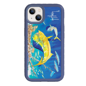Guy Harvey Fortitude Series for Apple iPhone 13 - Dolphin Oasis - Custom Case - SlateBlue - cellhelmet