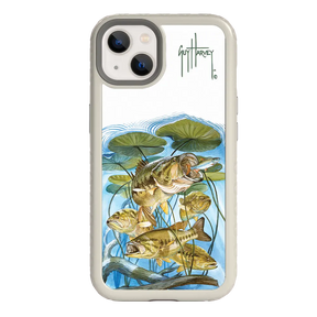 Guy Harvey Fortitude Series for Apple iPhone 13 - Five Largemouth Under Lilypads - Custom Case - Gray - cellhelmet