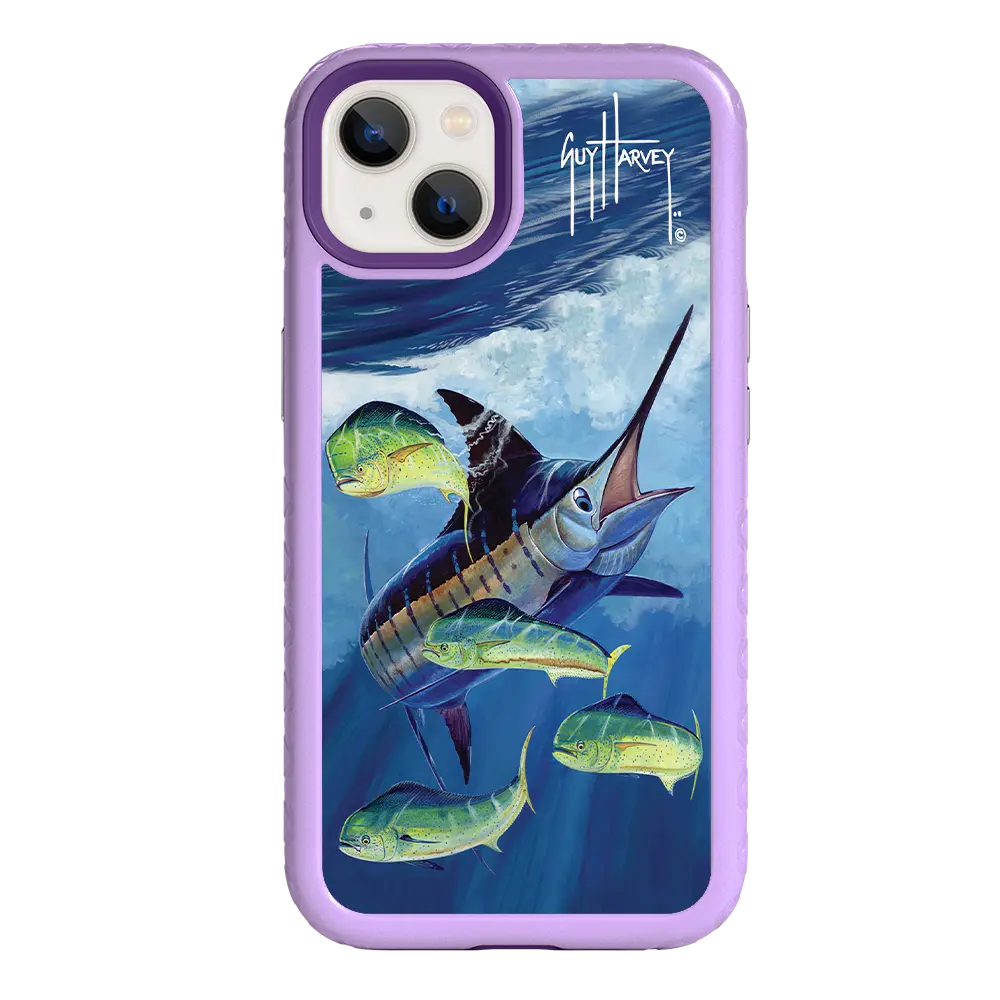 Guy Harvey Fortitude Series for Apple iPhone 13 - Four Play - Custom Case - LilacBlossom - cellhelmet