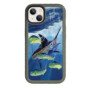 Guy Harvey Fortitude Series for Apple iPhone 13 - Four Play - Custom Case - OliveDrabGreen - cellhelmet