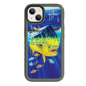 Guy Harvey Fortitude Series for Apple iPhone 13 - Golden Prize - Custom Case - OliveDrabGreen - cellhelmet