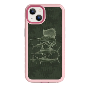 Guy Harvey Fortitude Series for Apple iPhone 13 - Green Camo - Custom Case - PinkMagnolia - cellhelmet