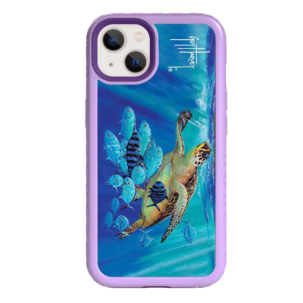 Guy Harvey Fortitude Series for Apple iPhone 13 - Hawksbill Caravan - Custom Case - LilacBlossom - cellhelmet