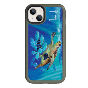 Guy Harvey Fortitude Series for Apple iPhone 13 - Hawksbill Caravan - Custom Case - OliveDrabGreen - cellhelmet