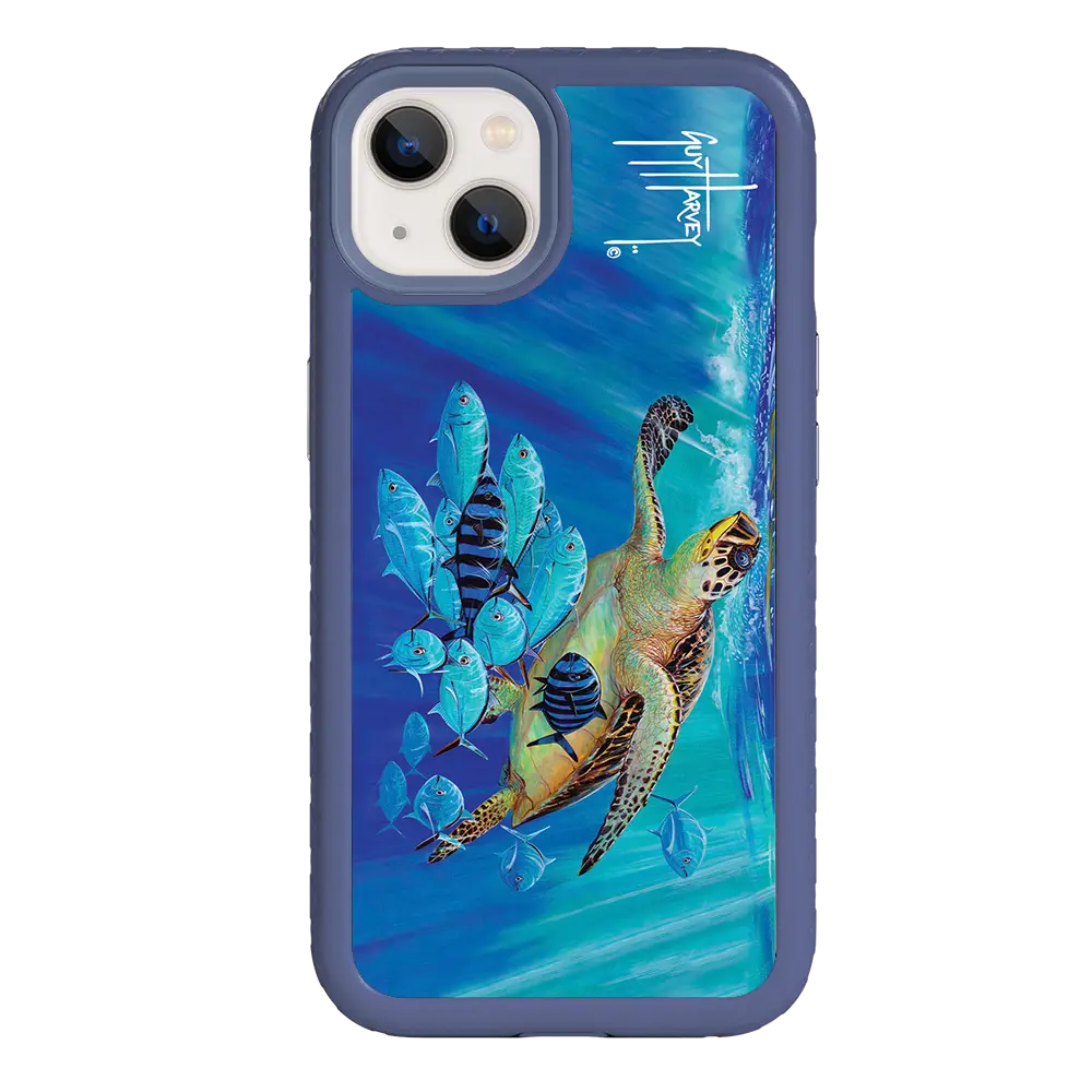 Guy Harvey Fortitude Series for Apple iPhone 13 - Hawksbill Caravan - Custom Case - SlateBlue - cellhelmet