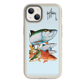 Guy Harvey Fortitude Series for Apple iPhone 13 - Inshore Collage - Custom Case - Gray - cellhelmet