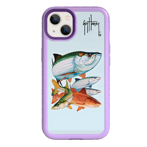 Guy Harvey Fortitude Series for Apple iPhone 13 - Inshore Collage - Custom Case - LilacBlossom - cellhelmet