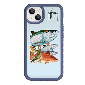Guy Harvey Fortitude Series for Apple iPhone 13 - Inshore Collage - Custom Case - SlateBlue - cellhelmet