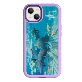 Guy Harvey Fortitude Series for Apple iPhone 13 - Manatee Pass - Custom Case - LilacBlossom - cellhelmet