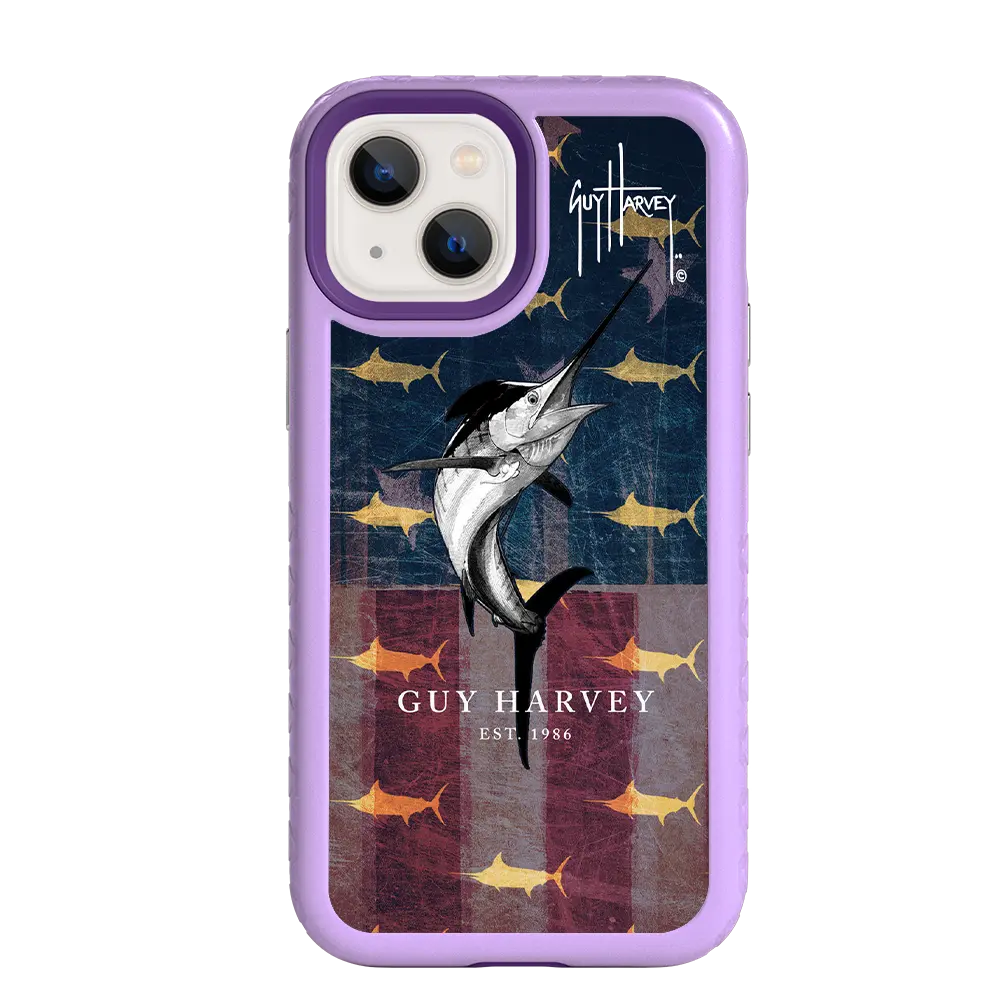 Guy Harvey Fortitude Series for Apple iPhone 13 Mini - American Marlin - Custom Case - LilacBlossom - cellhelmet