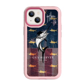 Guy Harvey Fortitude Series for Apple iPhone 13 Mini - American Marlin - Custom Case - PinkMagnolia - cellhelmet