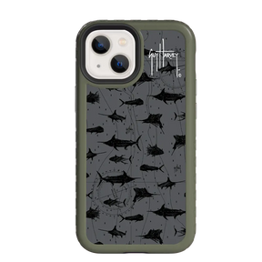 Guy Harvey Fortitude Series for Apple iPhone 13 Mini - Black Scribbler - Custom Case - OliveDrabGreen - cellhelmet