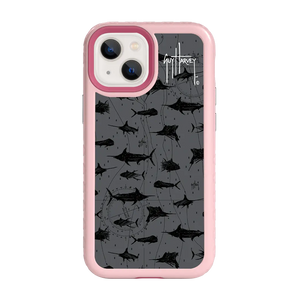 Guy Harvey Fortitude Series for Apple iPhone 13 Mini - Black Scribbler - Custom Case - PinkMagnolia - cellhelmet