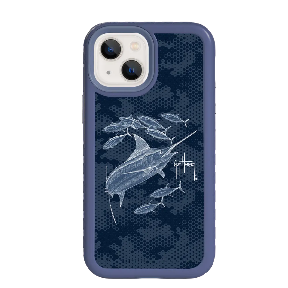 Guy Harvey Fortitude Series for Apple iPhone 13 Mini - Blue Camo - Custom Case - SlateBlue - cellhelmet
