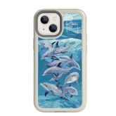 Guy Harvey Fortitude Series for Apple iPhone 13 Mini - Bottlenose Dolphins - Custom Case - Gray - cellhelmet