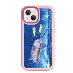 Guy Harvey Fortitude Series for Apple iPhone 13 Mini - Bullseye Sword - Custom Case - PinkMagnolia - cellhelmet